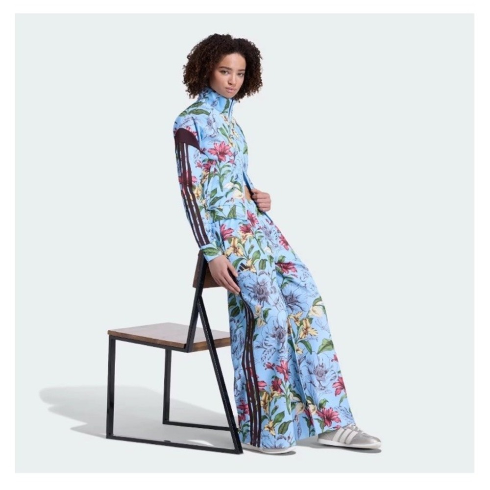Adidas x Farm Rio House of Tiro Track Top Jacket Medium M Blue Sky Floral NWT - Picture 4 of 5